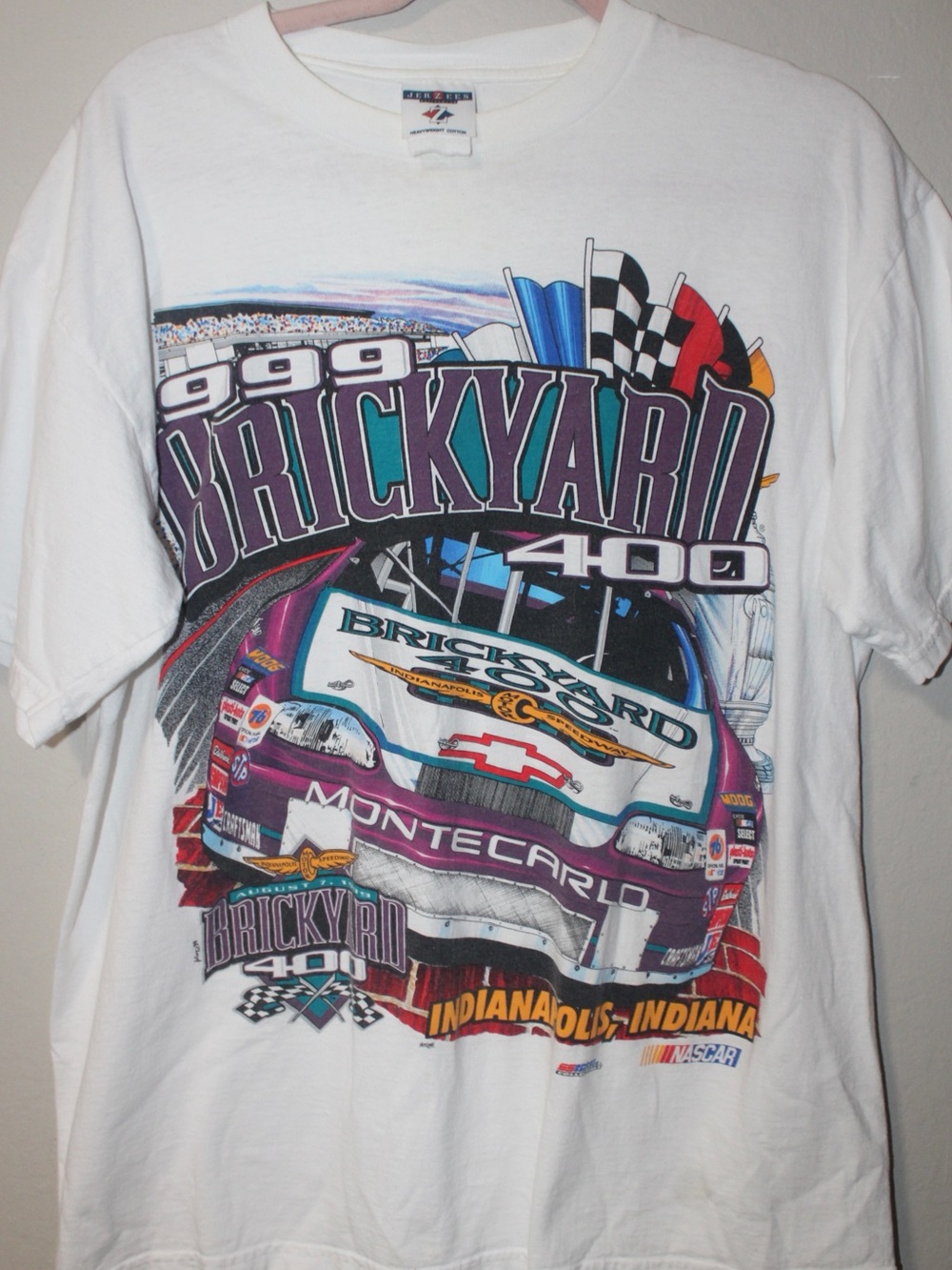 RARE Vintage 1999 NASCAR Brickyard 400 Graphic Tee